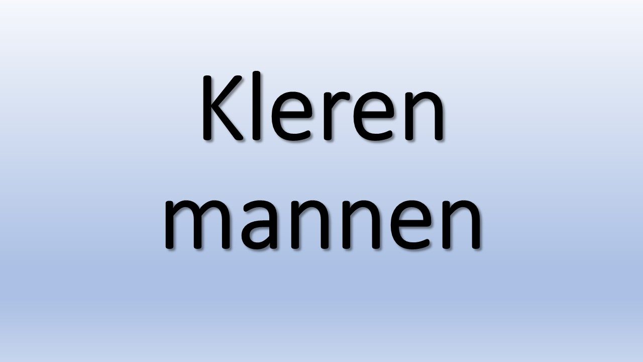 Kleren mannen
